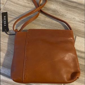 New Nicoli Italian Leather Satchel Purse w/ Tags